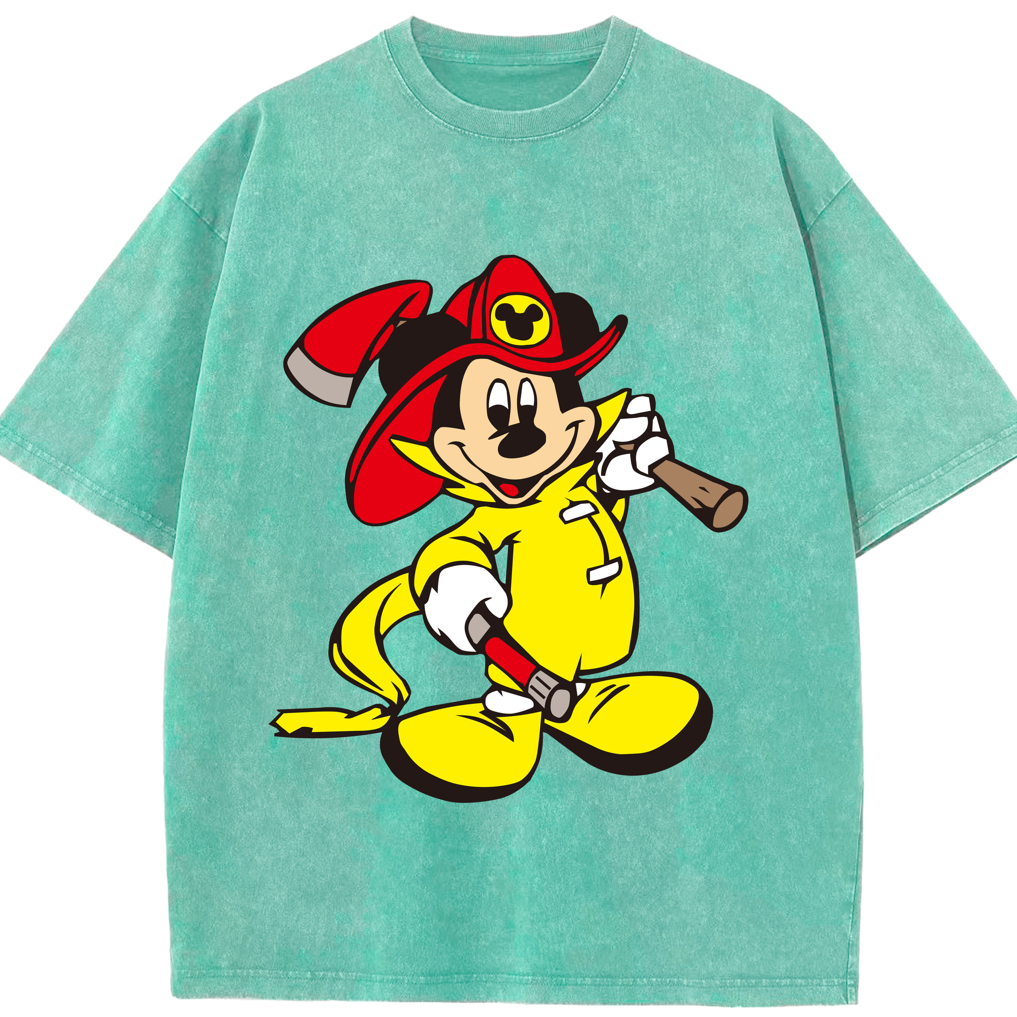 （画像用） ミッキーマウス Mickey Mouse 綿100% ヴィンテージ風 半袖Tシャツ（フロントプリント）
